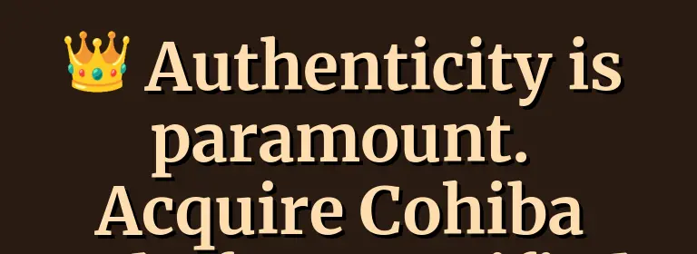 Cohiba: The Standard of Luxury Cigars 2 Authenticity is paramount. Acquire Cohiba only from verified Habanos S.A. certified retailers in Thailand.